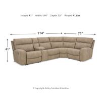 Next-Gen Durapella 5 Piece Modular Power Reclining Sectional with