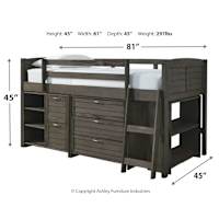Caitbrook twin loft bed with storage new arrivals