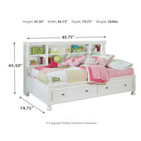Ashley furniture kaslyn bookcase bed hot sale