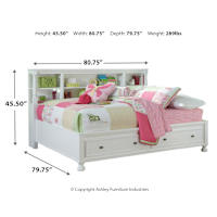 Kaslyn Full Storage Bed w Bookcase HDBD Ashley Canada