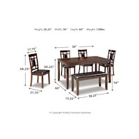 Bennox Dining Set Brown 6 Piece Bennox Dining Set Ashley Canada