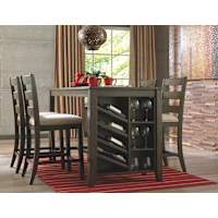 Ashley furniture table with wine rack sale
