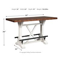 Ashley valebeck counter height table 2025