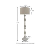 Bernadate Floor Lamp - Whitewash 62.00 Bernadate Floor Lamp - Whitewash 62.00