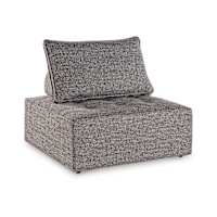 Bree Zee Outdoor Armless Chair with Cushion - Brown Bree Zee Outdoor Armless Chair with Cushion - Brown