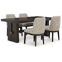 Burkhaus Dining Set - Dark Brown - 5 - Piece – Burkhaus