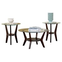 Fantell 3 Pack Tables - Dark Brown Fantell 3 Pack Tables - Dark Brown