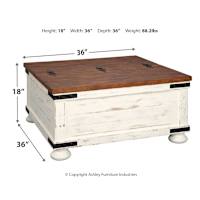 Turnbridge Wells Coffee Table - White/Brown Turnbridge Wells Coffee Table - White/Brown