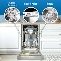 Danby Dishwasher (DDW18D1ESS) Stainless Steel Ashley Furniture