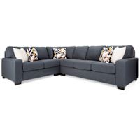 Alessandra 3 Piece Sectional - Bionic Navy Alessandra 3 Piece Sectional - Bionic Navy