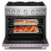 KitchenAid 36-Inch 6 Burner Commercial-Style Dual Fuel Range with