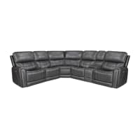 Damon Power Reclining Loveseat with Power Console - Rainier Steel Damon Power Reclining Loveseat with Power Console - Rainier Steel