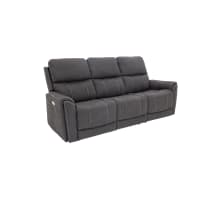 Damon Power Reclining Sofa - Stonewash Gunmetal Damon Power Reclining Sofa - Stonewash Gunmetal