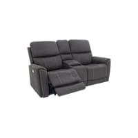 Damon Power Reclining Loveseat with Power Console - Stonewash Gunmetal Damon Power Reclining Loveseat with Power Console - Stonewash Gunmetal