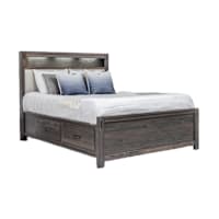 Stella Panel Bed - Charcoal/Pace Platinum Stella Panel Bed - Charcoal/Pace Platinum