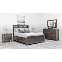 Stella 6 Piece Panel Bedroom - Charcoal Stella 6 Piece Panel Bedroom - Charcoal
