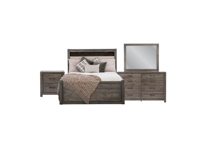 Stockton 6 Piece Queen Bedroom Slate Dufresne Furniture Appliances