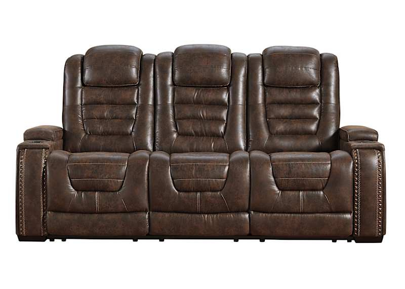 Game Zone Power Reclining Sofa with Adjustable Headrest Ashley Canada