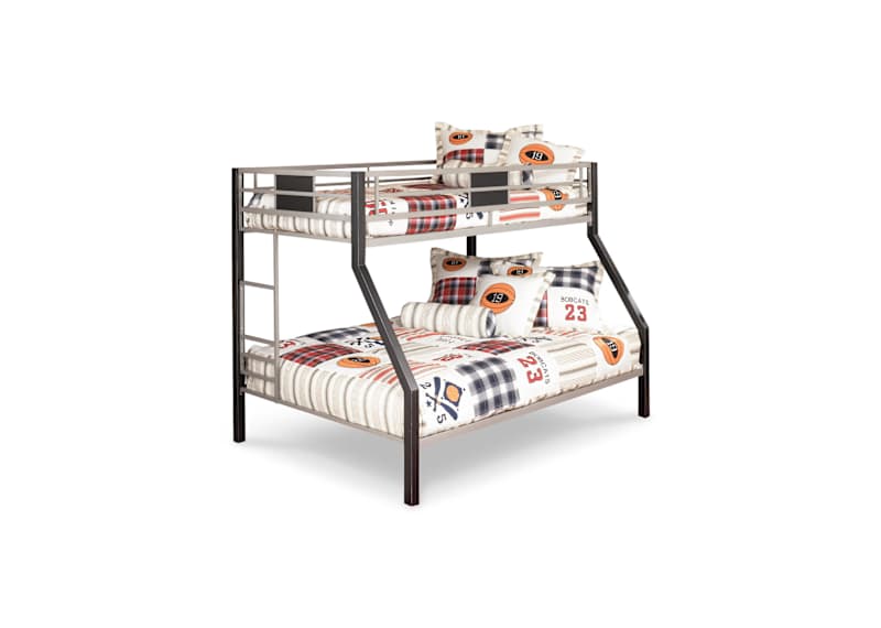 Dinsmore Twin/Full Bunk Bed - Black/Silver Dinsmore Twin/Full Bunk Bed - Black/Silver