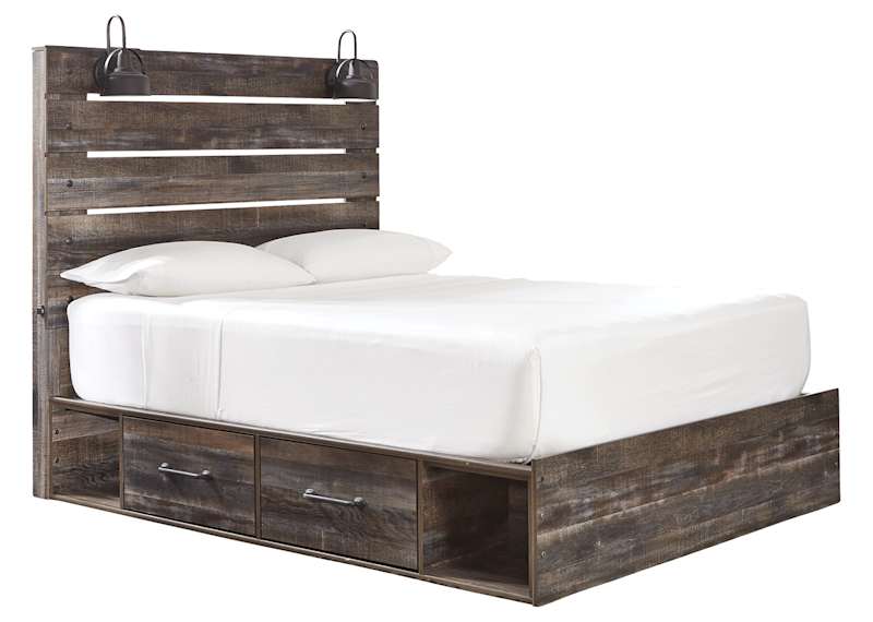 Drystan Panel Bed with 2 Drawer Storage - Multi Drystan Panel Bed with 2 Drawer Storage - Multi
