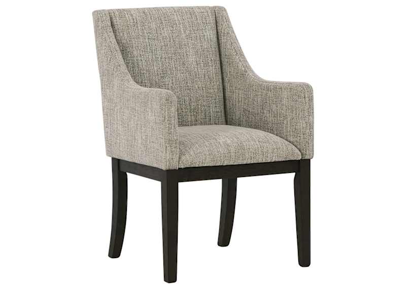 Burkhaus Arm Chair - Beige/Dark Brown - (D984-01A) Burkhaus Arm Chair - Beige/Dark Brown - (D984-01A)