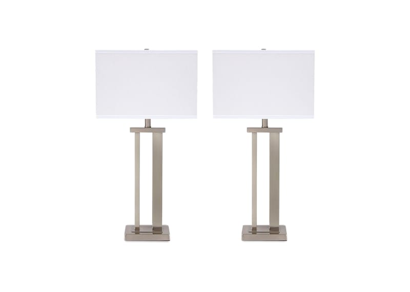 Aniela Table Lamp Pair - Silver Finish 8.50 Aniela Table Lamp Pair - Silver Finish 8.50