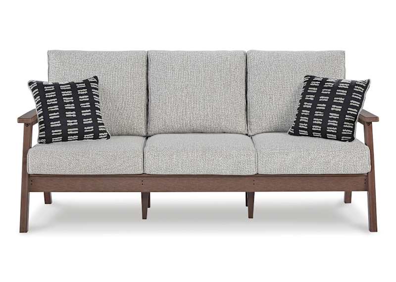 Emmeline Outdoor Sofa with Cushion - Brown/Beige Emmeline Outdoor Sofa with Cushion - Brown/Beige