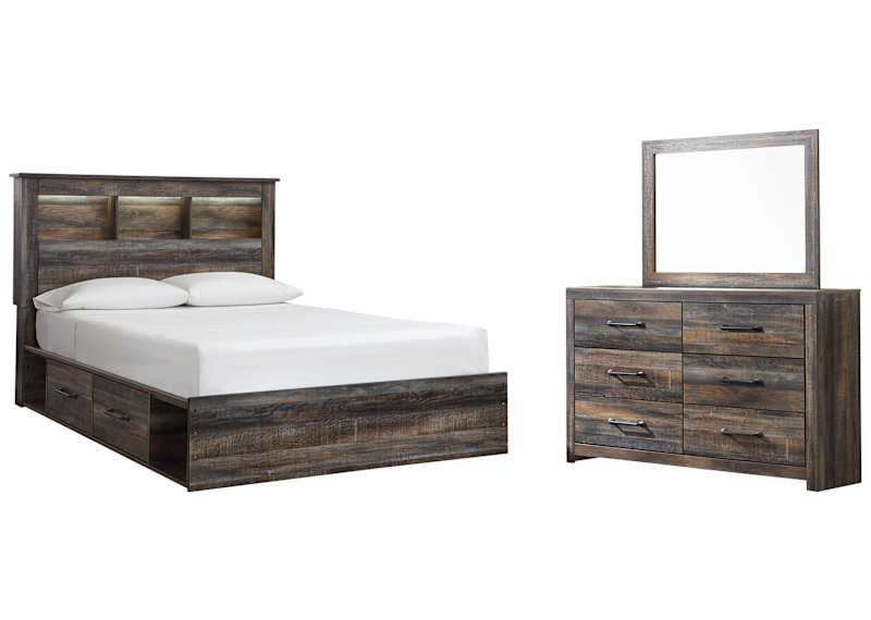 Drystan 5 Piece Bookcase Bedroom - Multi Drystan 5 Piece Bookcase Bedroom - Multi