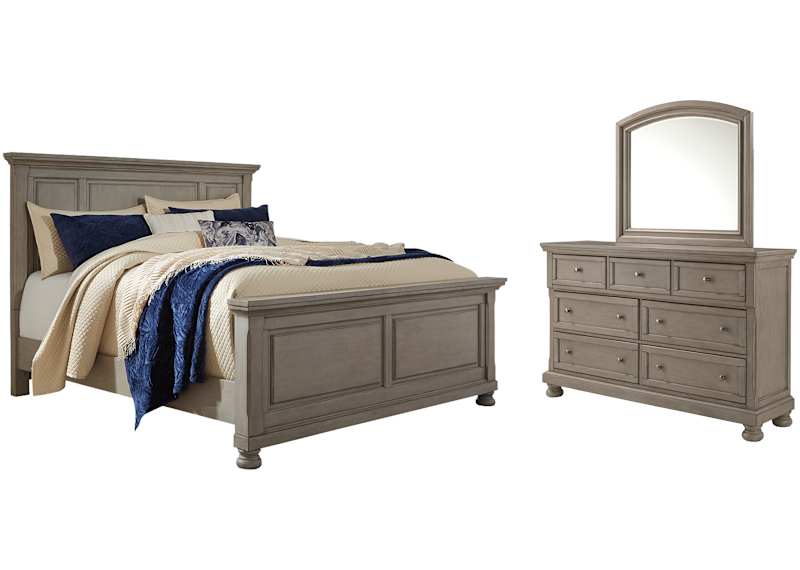 Lettner 5 Piece Queen Panel Bedroom - Light Gray Lettner 5 Piece Queen Panel Bedroom - Light Gray