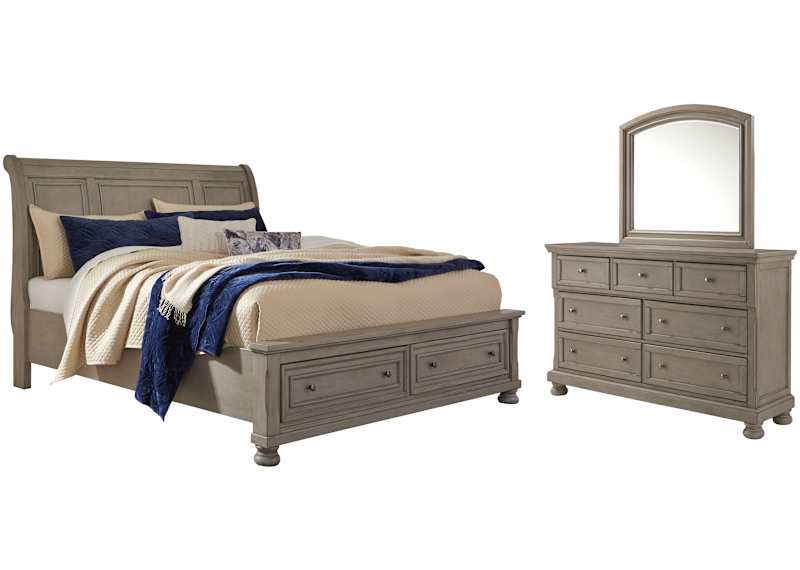 Lettner 5 Piece Queen Storage Bedroom - Light Gray Lettner 5 Piece Queen Storage Bedroom - Light Gray