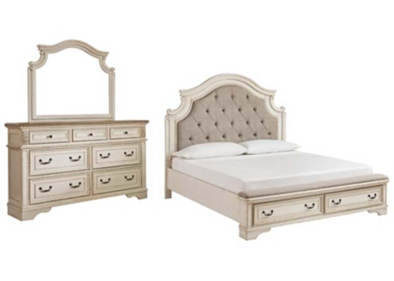 Realyn 5 Piece Queen Storage Bedroom - Two-tone Realyn 5 Piece Queen Storage Bedroom - Two-tone
