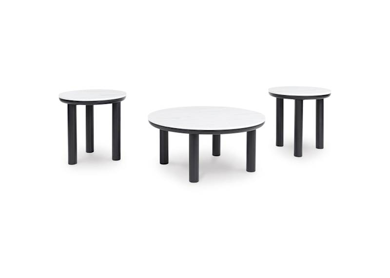 Xandrum 3 Pack Tables - Black/White Xandrum 3 Pack Tables - Black/White