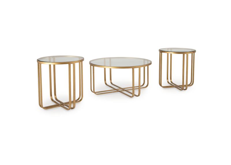 Milloton 3 Pack Tables - Gold Milloton 3 Pack Tables - Gold