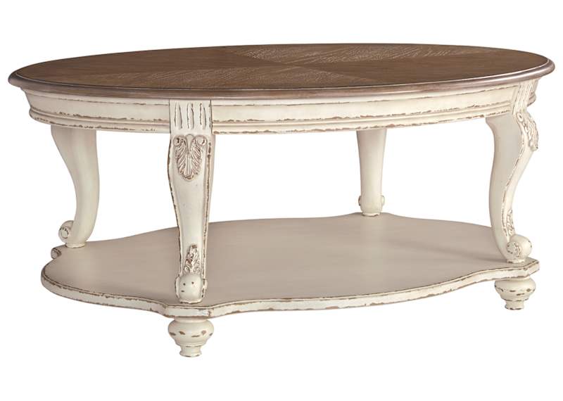 Meinertz Coffee Table - White/Brown Meinertz Coffee Table - White/Brown