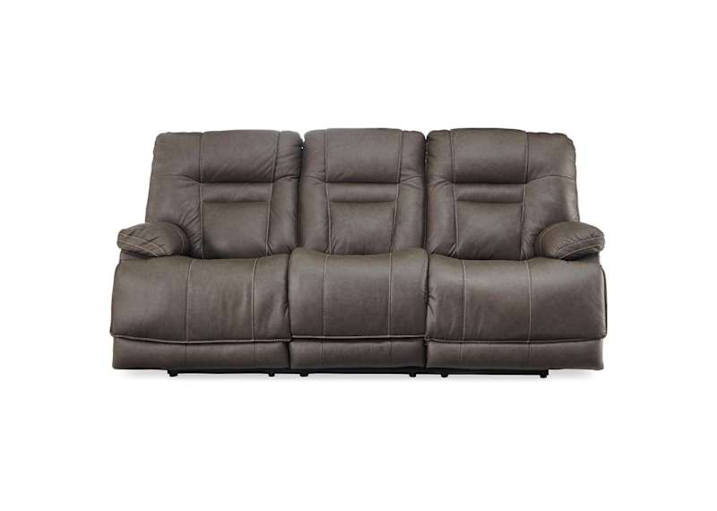 Damon Power Reclining Loveseat with Power Console - Rainier Steel Damon Power Reclining Loveseat with Power Console - Rainier Steel