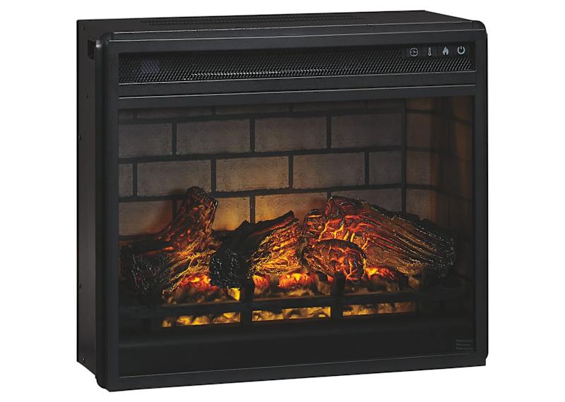 Entertainment Accessories Fireplace Insert with Logs - Black Entertainment Accessories Fireplace Insert with Logs - Black