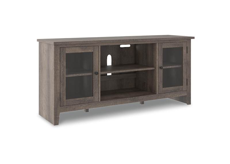 Auburn Ridge Credenza With Fireplace - Gray Auburn Ridge Credenza With Fireplace - Gray