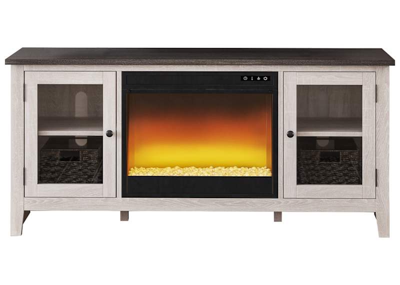 Dorrinson Credenza With Fireplace - Two-tone Dorrinson Credenza With Fireplace - Two-tone