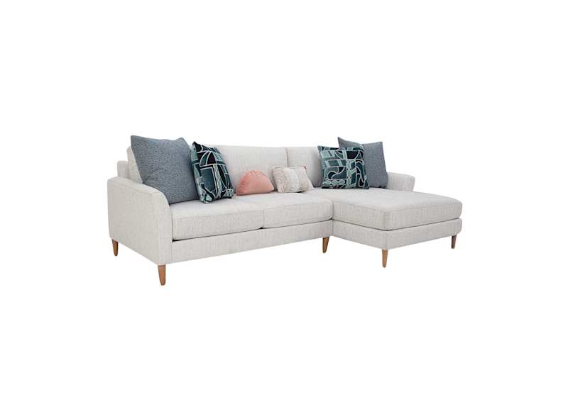 Nova 2 Piece Sectional with Chaise - Zuri Natural - Right Facing