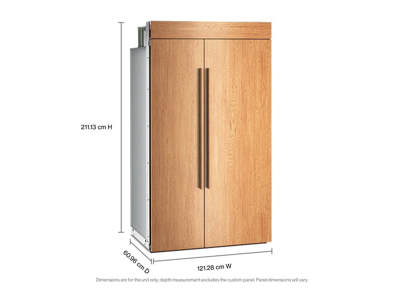 【J27237】M.K. Fresh Connection & Friends KitchenAid Side x Side Fridge (KBSN748TPA) - Panel Ready