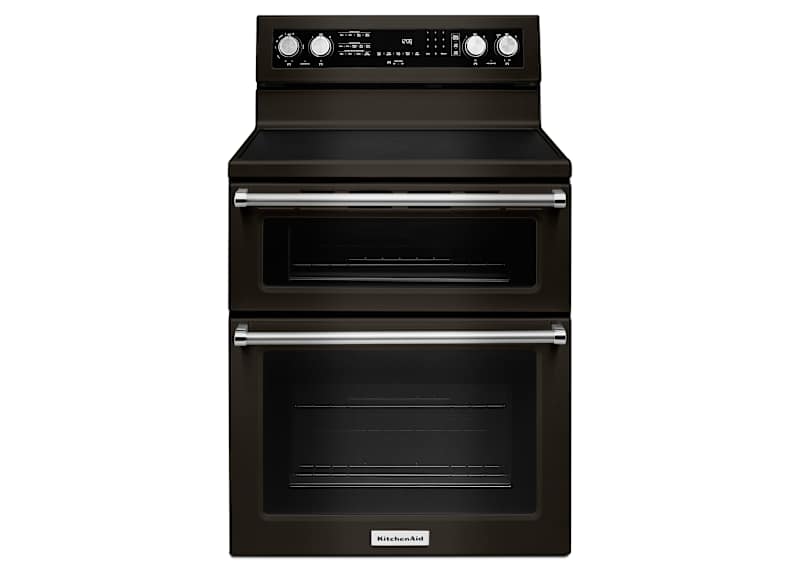 KitchenAid Double Oven Range (YKFED500EBS) - Black Stainless KitchenAid Double Oven Range (YKFED500EBS) - Black Stainless