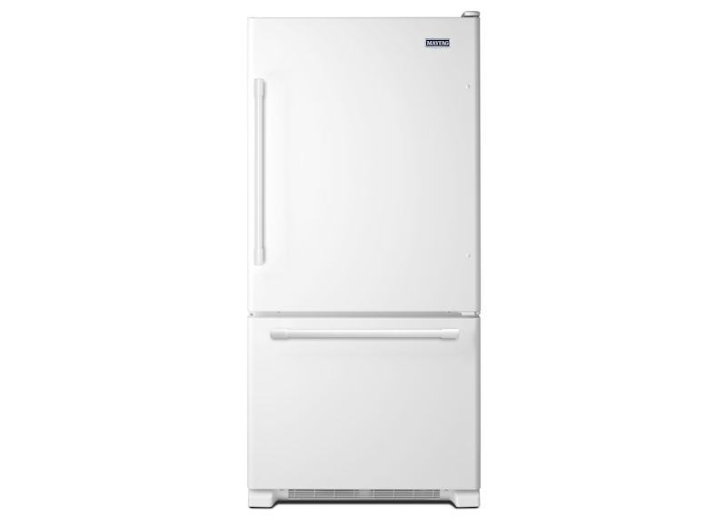 Maytag Bottom Mount Fridge (MBB1957FEW) - White-on-White Maytag Bottom Mount Fridge (MBB1957FEW) - White-on-White