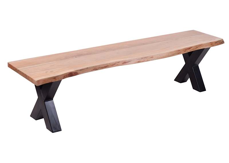Iris Dining Bench - Pecan Washed - (BNN07458XT25MZE) Iris Dining Bench - Pecan Washed - (BNN07458XT25MZE)