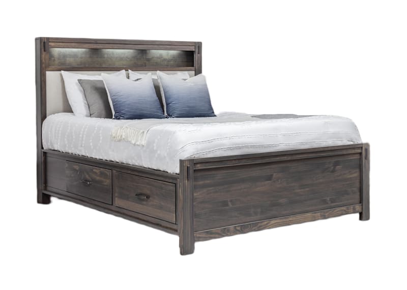 Stella Panel Bed - Charcoal/Pace Platinum Stella Panel Bed - Charcoal/Pace Platinum