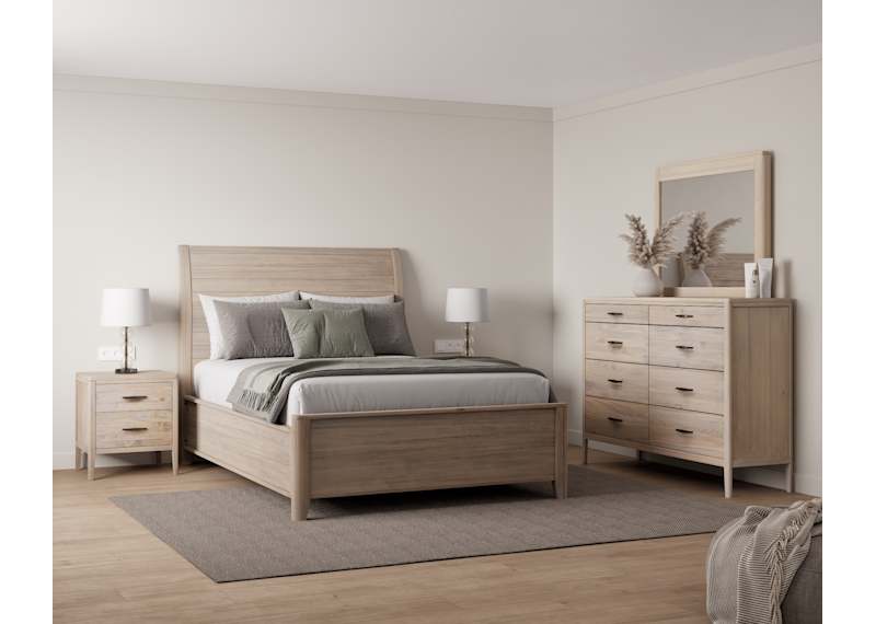 Ellesmere 6 Piece Full Sleigh Bedroom - Champagne Ellesmere 6 Piece Full Sleigh Bedroom - Champagne