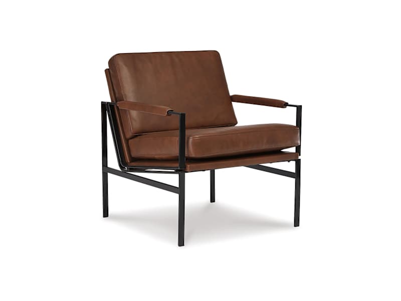 Puckman Accent Chair - Brown-Silver Finish – Puckman Accent