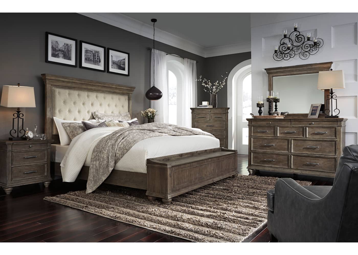 Johnelle Exclusive 5 Piece Upholstered Bedroom Ashley Homestore Canada
