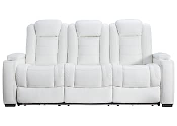 Party Time Power Reclining Sofa With Adjustable Headrest Ashley Homestore Canada