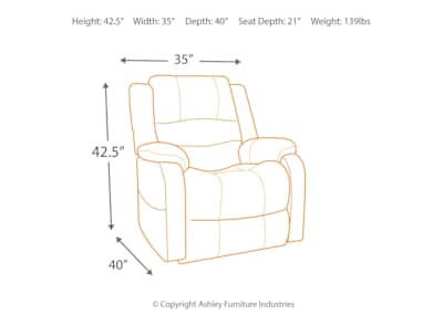 Signature Design by Ashley Lorreze 8530612 Power Lift Recliner with Massage  and Heat, Furniture and ApplianceMart