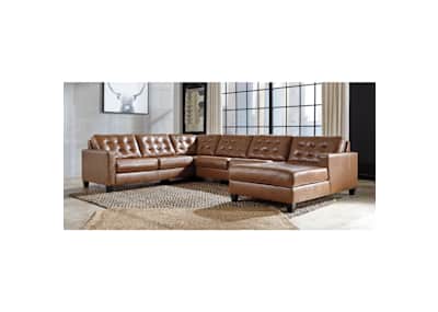 Baskove 4 Piece Sectional Auburn Right Facing Baskove 4